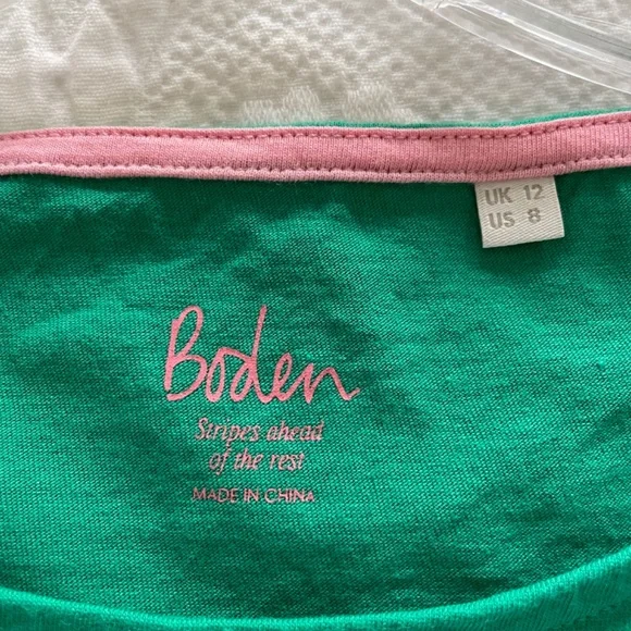 Boden Stripe T-Shirt, New, Size 8, 100% Cotton - Picture 4 of 4
